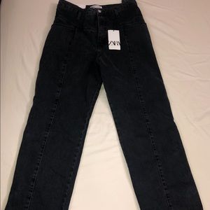 Zara Straight Leg Black Jeans